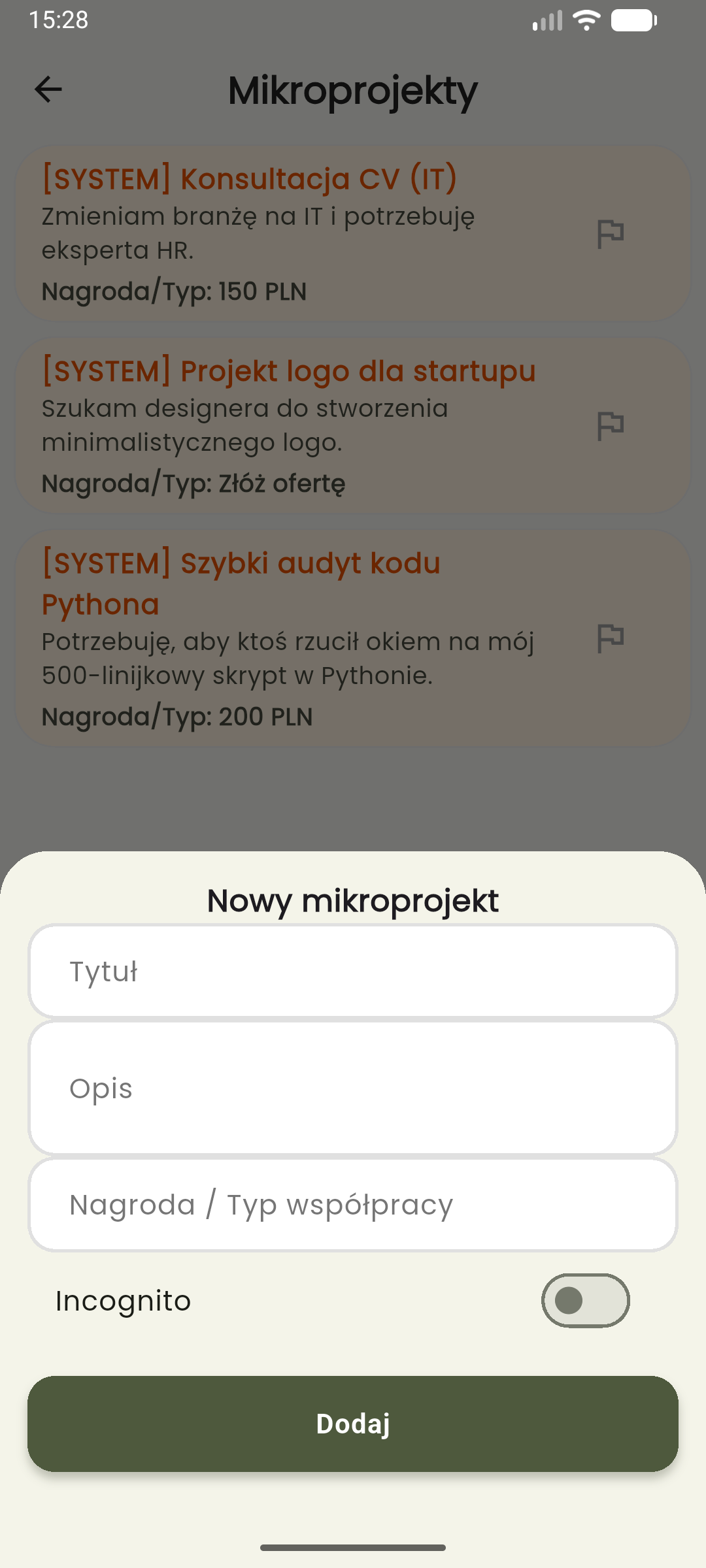 Zrzut Ekranu Aplikacji